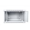 Digitus Szafa wisząca dwusekcyjna 19 6U 368/600/550mm, drzwi szklane, szara (RAL7035), zmontowana